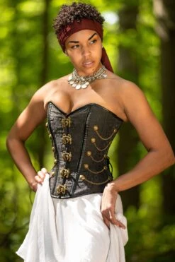Black Steampunk Corset With Chains -Corset Story ND 301 August2020 website 6