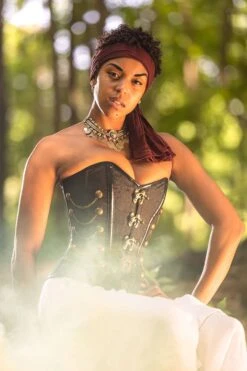 Black Steampunk Corset With Chains -Corset Story ND 301 August2020 website 7