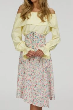 Rosalie Lemon Sorbet Viscose Cropped Bardot Neckline Top -Corset Story SC 001 website 1 c5bdbee1 64e9 4c2b abb1 18087a69f8f7