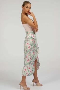 Dahlia Prairie Pink Cotton Overbust Corset With Zip Front -Corset Story SC 007 website 4