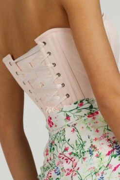 Dahlia Prairie Pink Cotton Overbust Corset With Zip Front -Corset Story SC 007 website 7