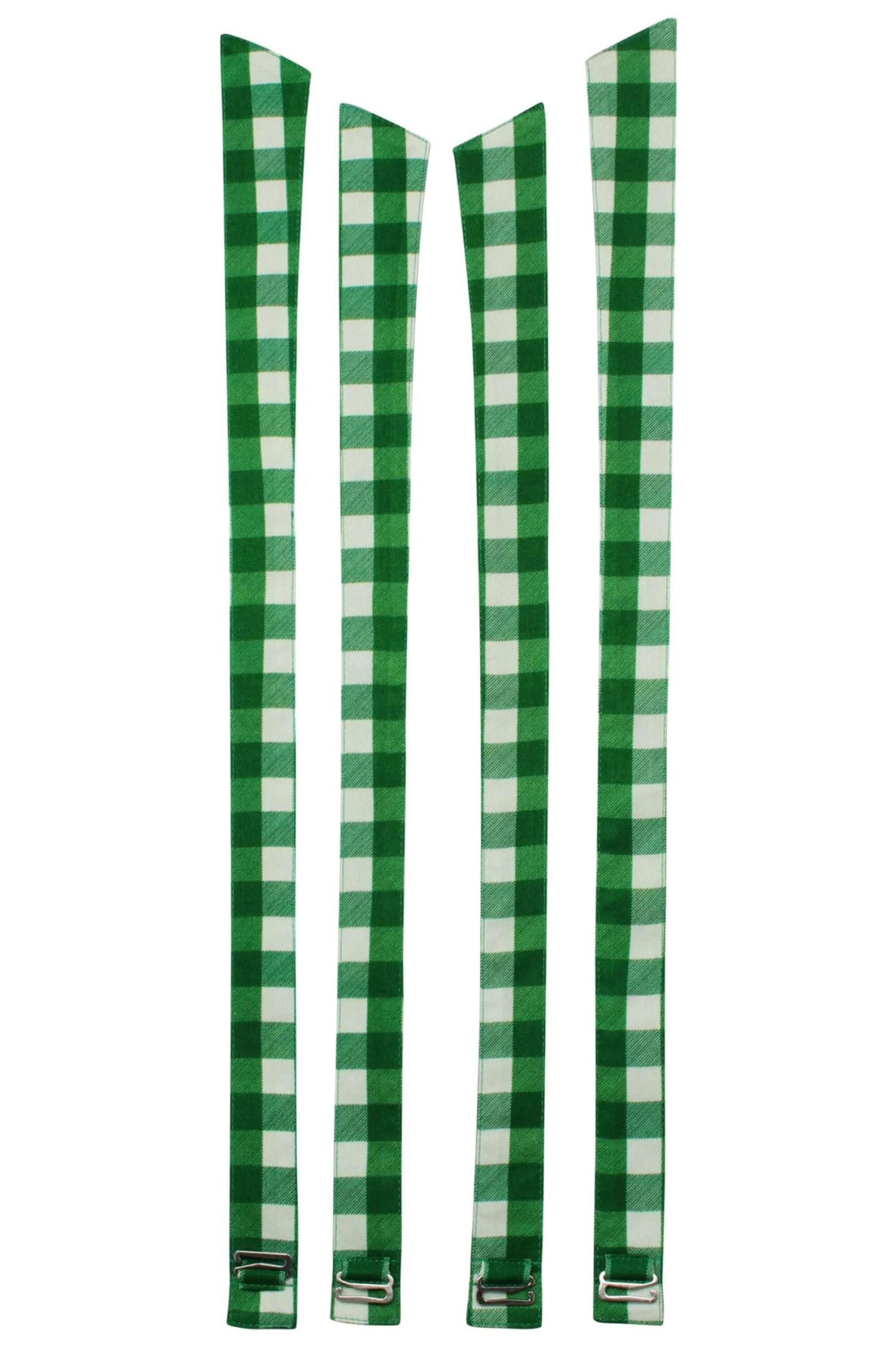Dahlia Shoulder Strap Gingham Green Viscose 2 Dahlia Shoulder Strap Gingham Green Viscose - Image 2
