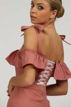 Dahlia Shoulder Strap Dusk Rose Cotton 9 Dahlia Shoulder Strap Dusk Rose Cotton -Corset Story SC 019 website 5