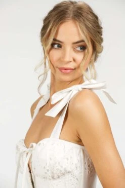 Daphne White Broderie Anglaise Cotton Corset Top 15 Daphne White Broderie Anglaise Cotton Corset Top -Corset Story SC 028 website 4