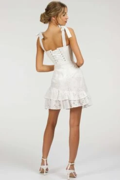 Daphne White Broderie Anglaise Cotton Corset Top 16 Daphne White Broderie Anglaise Cotton Corset Top -Corset Story SC 028 website 6