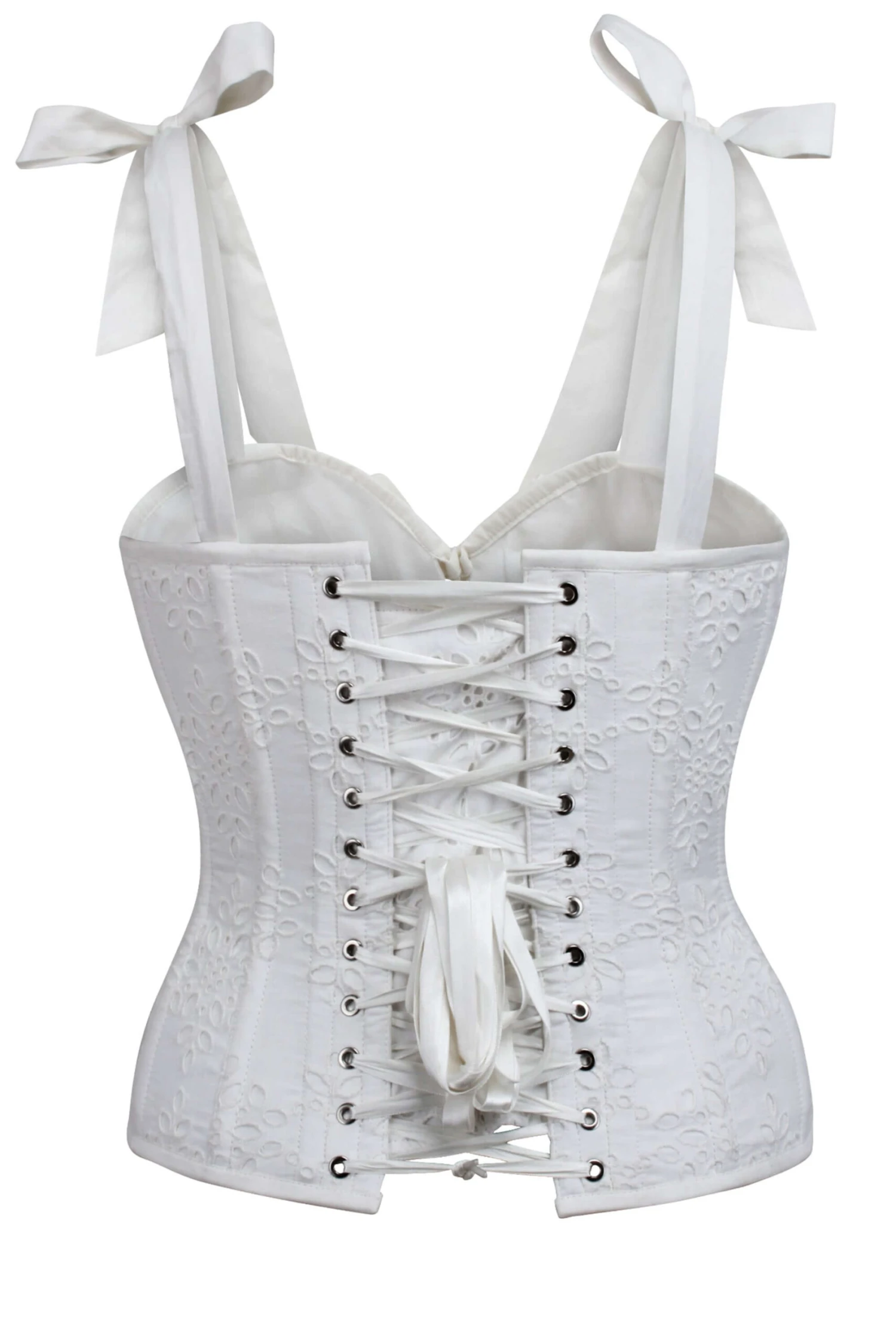 Daphne White Broderie Anglaise Cotton Corset Top 10 Daphne White Broderie Anglaise Cotton Corset Top - Image 10