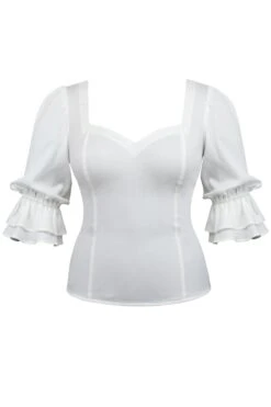 Liana White Viscose Corset-Inspired Backless Top 28 Liana White Viscose Corset-Inspired Backless Top -Corset Story SC 0781