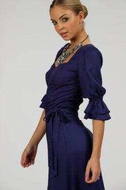 Liana Summer Navy Viscose Corset-Inspired Backless Top -Corset Story SC 079 website 3