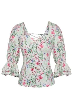 Liana Meadow Viscose Corset-Inspired Backless Top