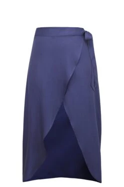 Rosa Summer Navy Viscose Midi Wrap Skirt 18 Rosa Summer Navy Viscose Midi Wrap Skirt -Corset Story SC 0881