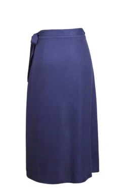 Rosa Summer Navy Viscose Midi Wrap Skirt 19 Rosa Summer Navy Viscose Midi Wrap Skirt -Corset Story SC 0882