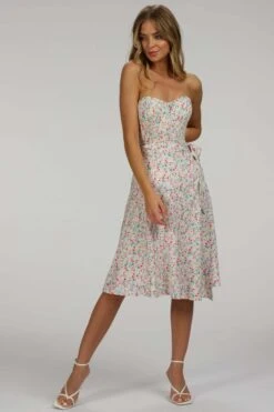 Agapanthus Ditsy Viscose Asymmetric Wrap Skirt -Corset Story SC 092 website 10