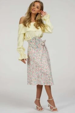 Agapanthus Ditsy Viscose Asymmetric Wrap Skirt -Corset Story SC 092 website 2 ba0dbfaf c46b 4341 8bcc 7abf9a34ab47