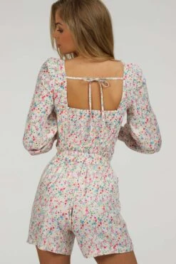 Calla Ditsy Viscose Elasticated Paperbag Shorts -Corset Story SC 101 website 29