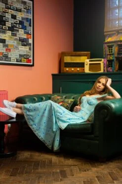 Mesh Panel Sleeved Corset Dress -Corset Story SDS010 1