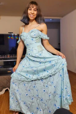 Mesh Panel Sleeved Corset Dress -Corset Story SDS010 26 3 2021 2