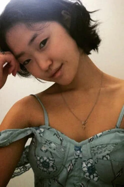 Mesh Panel Sleeved Corset Dress -Corset Story SDS010 Customerpic June2021 3