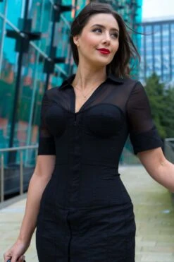 Black Corset Shirt Dress -Corset Story SDS020 September 2020 website 11