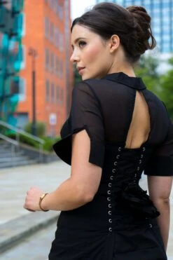 Black Corset Shirt Dress -Corset Story SDS020 September 2020 website 6