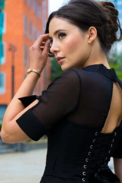 Black Corset Shirt Dress -Corset Story SDS020 September 2020 website 7