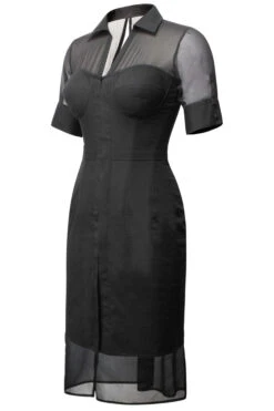 Black Corset Shirt Dress -Corset Story SDS0202