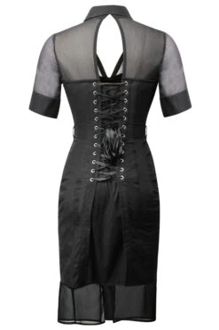 Black Corset Shirt Dress -Corset Story SDS0203