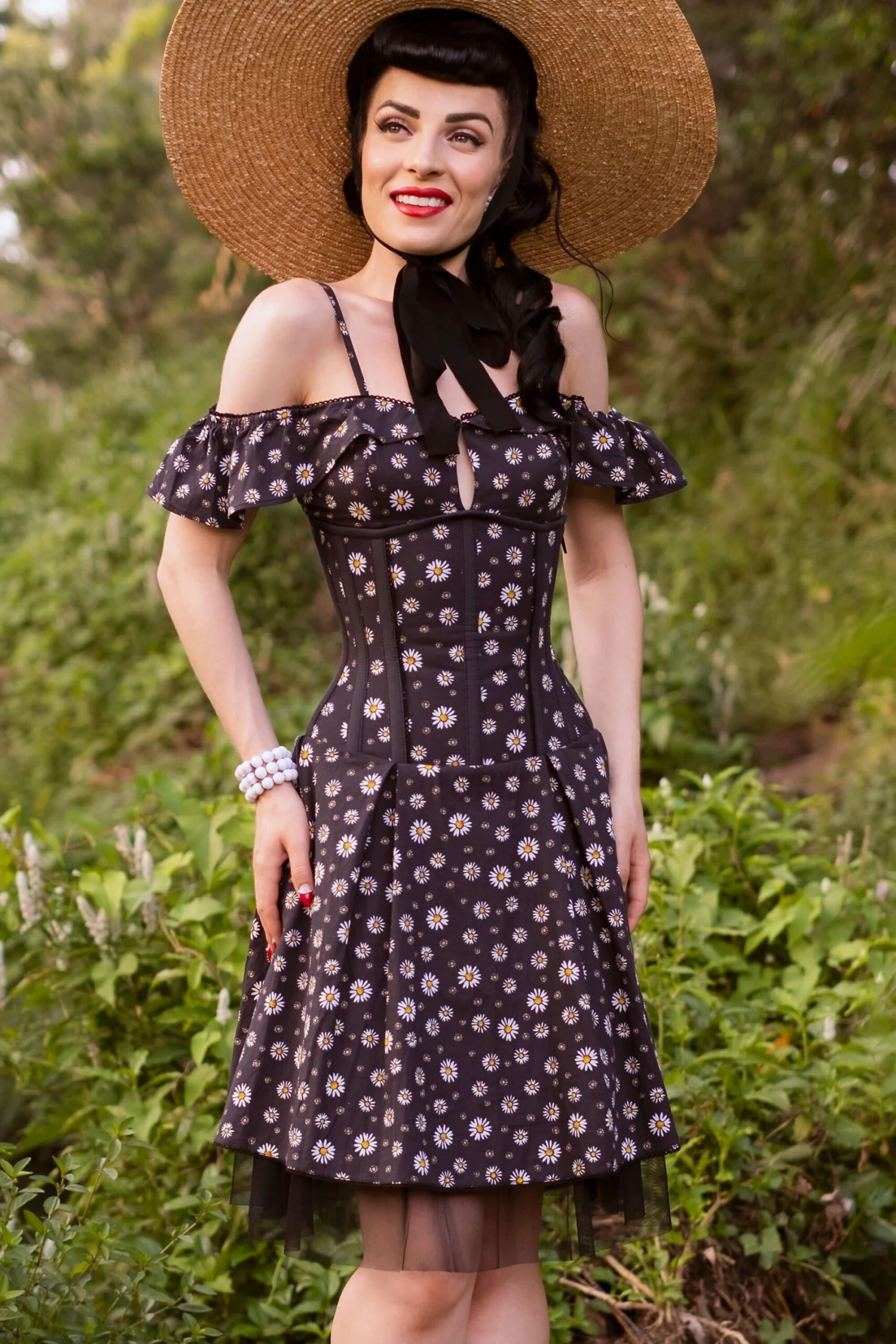 Bardot Americana Daisy Print Corset Dress 4 Bardot Americana Daisy Print Corset Dress - Image 4