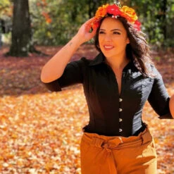 Black Corset Shirt -Corset Story SST003 Customerpic June2021 1