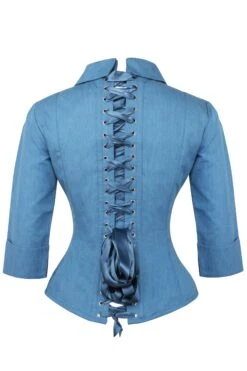 Tailored Denim Corset Shirt -Corset Story SST0282 1