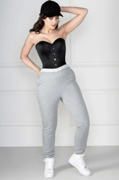 Black Waist Training Overbust Corset -Corset Story WT 004 2