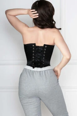 Black Waist Training Overbust Corset -Corset Story WT 004 4