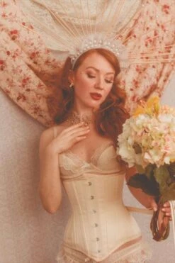 Cream Expert Waist Training Underbust Longline With Hip Gores -Corset Story WT 017 FANPIC 3