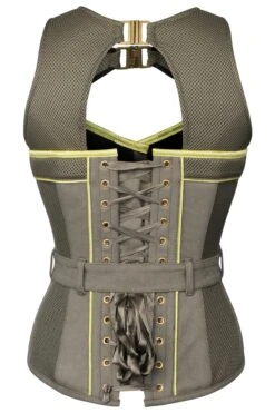 Military Style Zip And Buckle Corset -Corset Story WTS2132