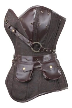 Brown Longline Steampunk Corset -Corset Story WTS2223