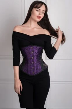 Purple Steampunk Longline Underbust Corset -Corset Story WTS500