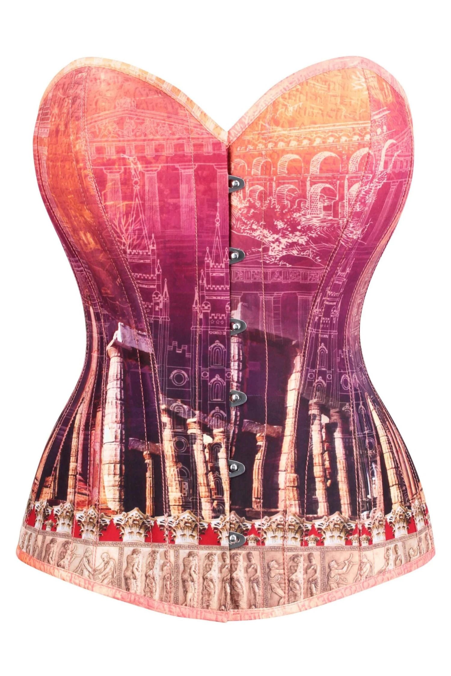 ARCHITECTURAL PRINT WAIST TAMING CORSET 1 ARCHITECTURAL PRINT WAIST TAMING CORSET