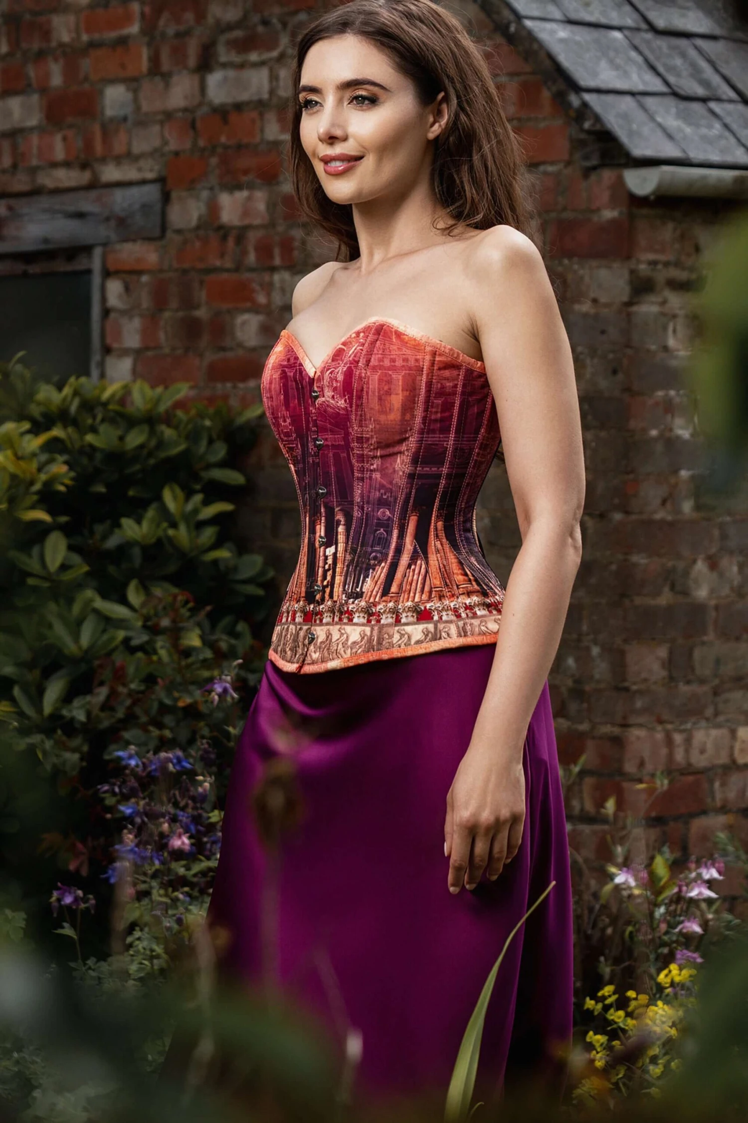 ARCHITECTURAL PRINT WAIST TAMING CORSET 5 ARCHITECTURAL PRINT WAIST TAMING CORSET - Image 5