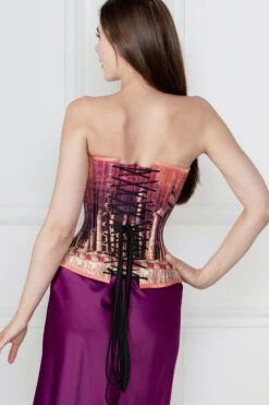 ARCHITECTURAL PRINT WAIST TAMING CORSET 19 ARCHITECTURAL PRINT WAIST TAMING CORSET -Corset Story WTS531 2 1