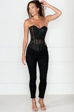 Lingerie Black Mesh Overbust 11 Lingerie Black Mesh Overbust -Corset Story WTS604 1 d516765d b103 4e91 9794 230c021c1f2f