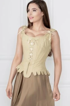 Historically Inspired 1600-1650 Cotton Overbust Corset 16 Historically Inspired 1600-1650 Cotton Overbust Corset -Corset Story WTS800 1 1
