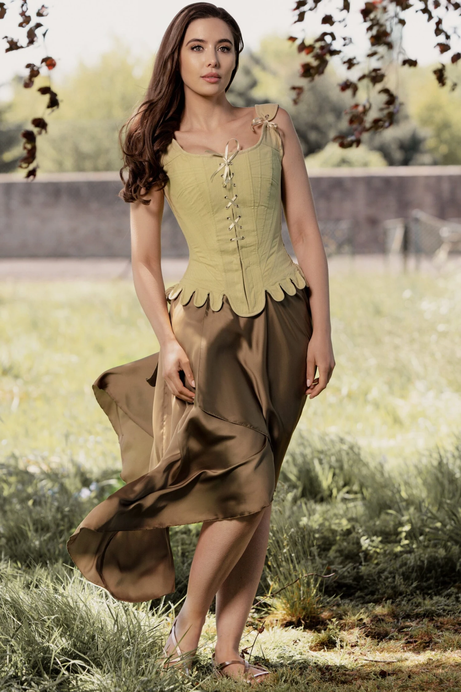 Historically Inspired 1600-1650 Cotton Overbust Corset 5 Historically Inspired 1600-1650 Cotton Overbust Corset - Image 5