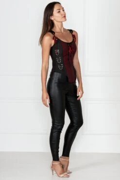 Red And Black Steampunk Overbust Corset With Shoulder Straps 13 Red And Black Steampunk Overbust Corset With Shoulder Straps -Corset Story WTS816 3 7c45173f b4d8 488f bfb3 fb5465adb402