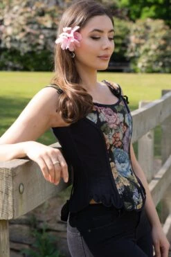 Historically Inspired Brocade Overbust -Corset Story WTS821 website 3