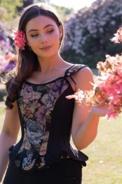 Historically Inspired Brocade Overbust -Corset Story WTS821 website 6