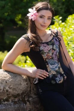 Historically Inspired Brocade Overbust -Corset Story WTS821 website 8