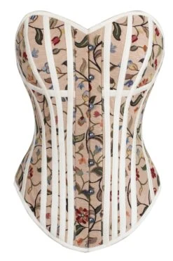 Historically Inspired Floral Print Overbust Corset 7 Historically Inspired Floral Print Overbust Corset -Corset Story WTS823 2