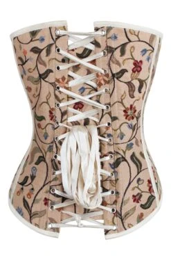 Historically Inspired Floral Print Overbust Corset 6 Historically Inspired Floral Print Overbust Corset -Corset Story WTS823 3