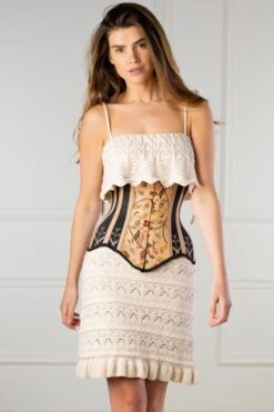 Historic Brocade Underbust Corset With Flossing -Corset Story WTS826 StudioShoot Website 1