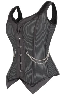 Pinstripe Waistcoat Corset 6 Pinstripe Waistcoat Corset -Corset Story WTS836 3
