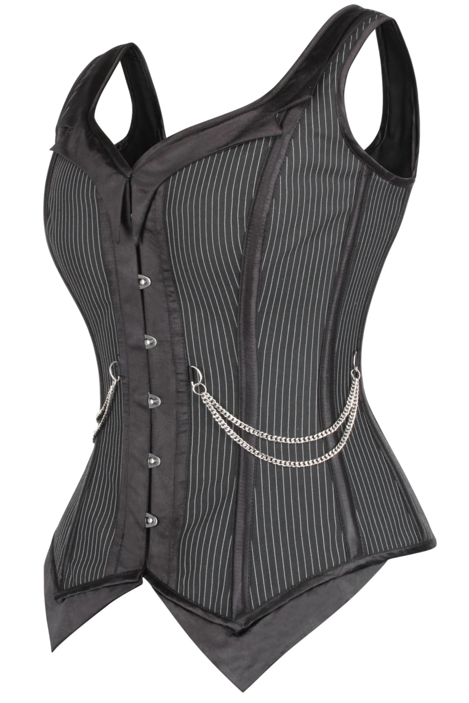 Pinstripe Waistcoat Corset 3 Pinstripe Waistcoat Corset - Image 3